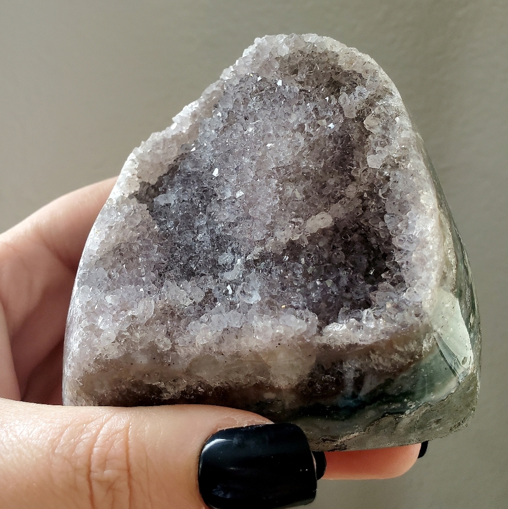 Amethyst cluster cut base crystal